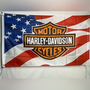 Harley Davidson American Flag 5x3 Ft.